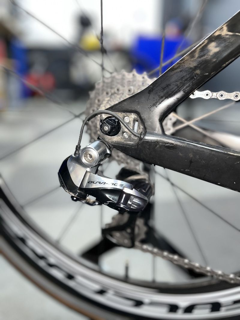 Triatlonové kolo Merida Warp TT | vel. "M" | Shimano DuraAce Di2 | Fulcrum XLR 80 | Rotor watmetr