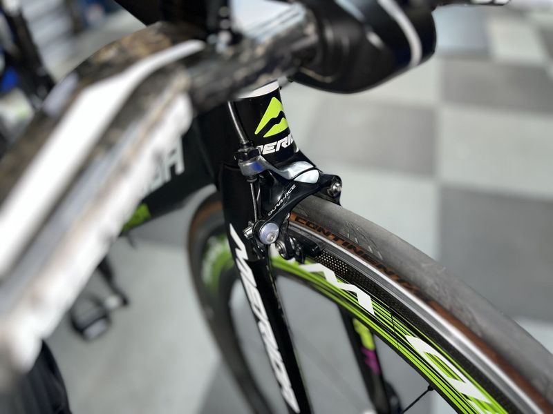 Triatlonové kolo Merida Warp TT | vel. "M" | Shimano DuraAce Di2 | Fulcrum XLR 80 | Rotor watmetr
