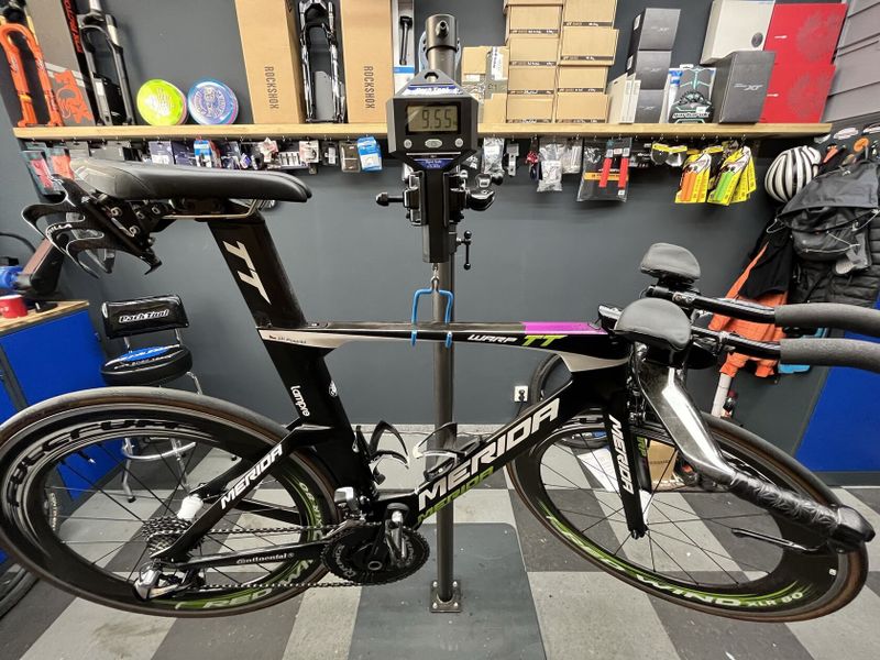 Triatlonové kolo Merida Warp TT | vel. "M" | Shimano DuraAce Di2 | Fulcrum XLR 80 | Rotor watmetr