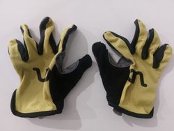 Dětské cyklistické rukavice Woom - žlutá velikost 6 + bezprstové rukavice ZDARMA