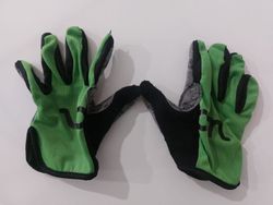 Dětské cyklistické rukavice Woom - zelená + bezprstové rukavice