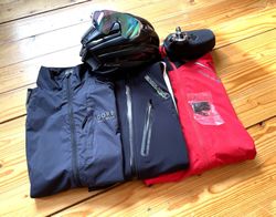 SUPER NABÍDKA - podzimní bunda Endura + větrovka Endura + helma MET + brýle Sweet Protection