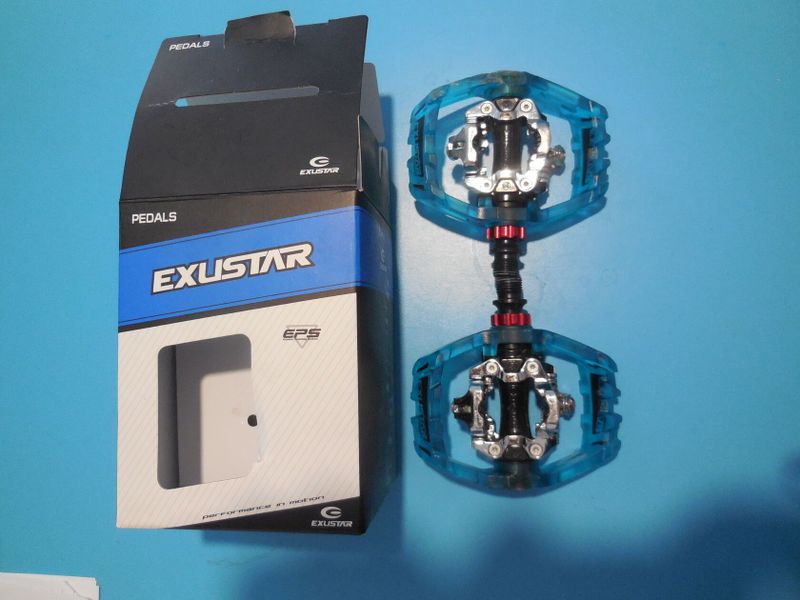 SPD pedály Exustar PM825 - Modré