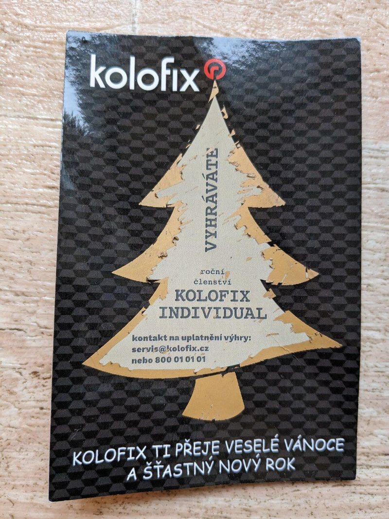 Poukaz na roční členství Kolofix Individual