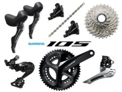 nová sada Shimano 105 R7000 2x11 disc vč. klik 172,5 (52/36)