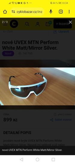 nové UVEX MTN Perform White Matt/Mirror Silver 