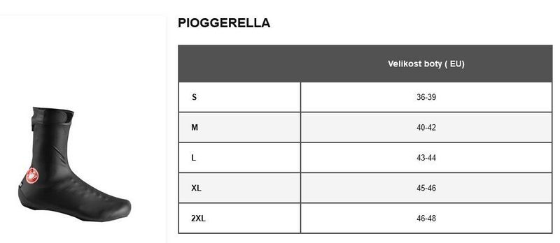 Nepromokavé návleky na tretry Castelli Pioggerella M (41-42)