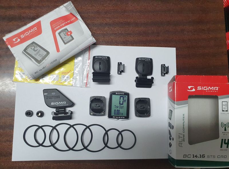 SIGMA cyklopočítač BC 14.16 STS CAD - bezdrátový pro dvě kola