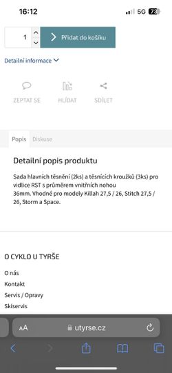 Těsnění do vidle RST Stitch