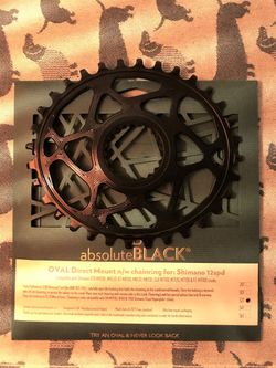 Absolute Black Oval Direct Mount 12sp. Shimano 32t