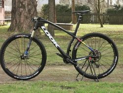 Look 989, shimano XTR 1x12s, karbonová vidlice AXON Werx, MAVIC CROSSMAX PRO