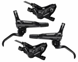 Brzda kotoučová SHIMANO MT501/MT520 čtyřpístkové přední a zadní komplet bez kotoučů