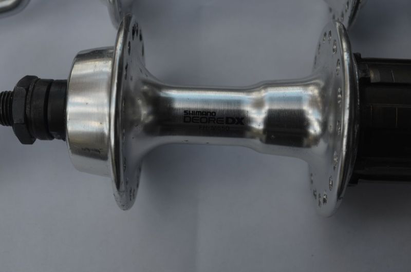 zánovní náboje SHIMANO DEORE DX FH/HB-M650 36 děr, nové SHIMANO 600EX s vysokou flanší 36 děr