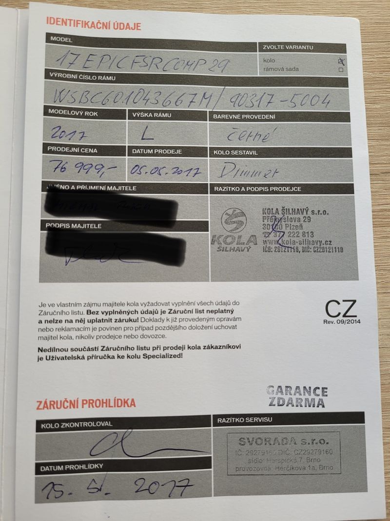 Specialized Epic FSR Comp