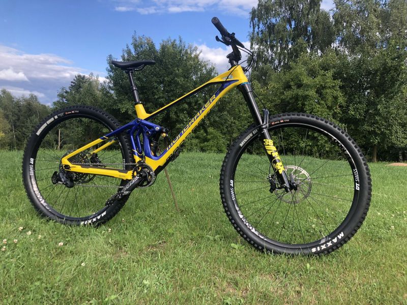 MONDRAKER SUPERFOXY CARBON R, YELLOW/BLUE, 2021