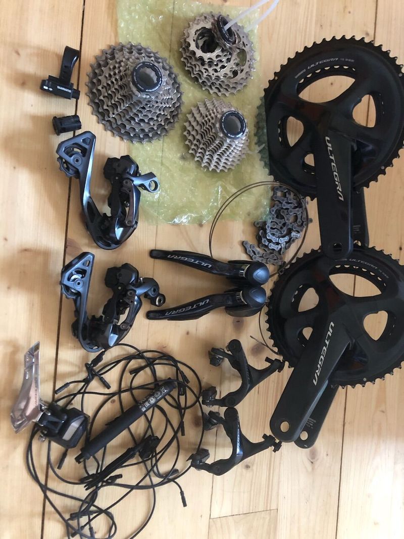 sada Shimano Ultegra Di2 2x11s mechanika, kompletní!