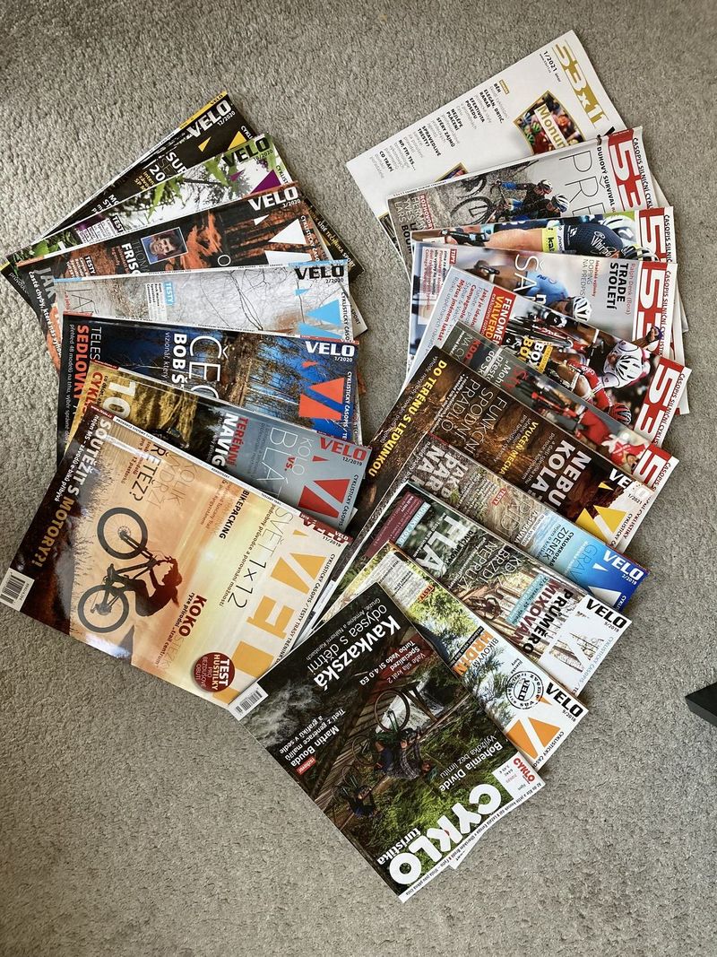 Prodám časopisy Velo, 53x11 a 1ks cykloturistika