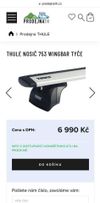 Střešní podélníky Thule Nosič 753 Wingbar