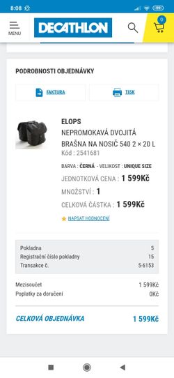 Brašny na kolo nepromokavé 2x