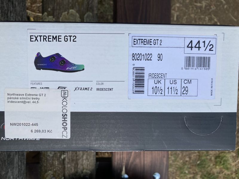 Silniční tretry Northwave Extreme Gt 2 - Iridescent - vel. 44,5