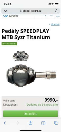 Pedály SPEEDPLAY MTB Syzr Titanium