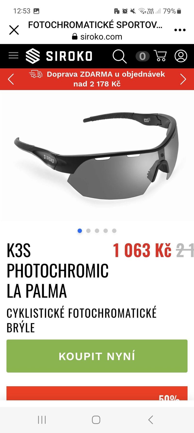 Fotochromatické brýle +klip