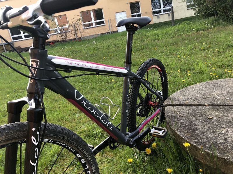 Kolo prodoli, karbon vidlice, shimano brzdy, sada SLX 1/11, váha 10 kg