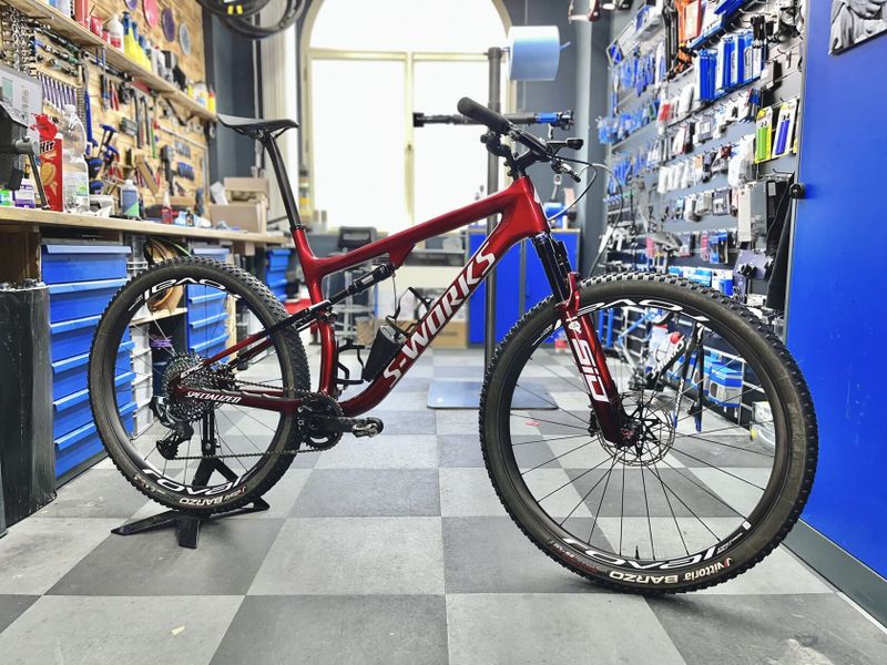 Specialized S-Works Epic - red tint carbon | vel. "XL" | Sram XX1 AXS + Quarq | Roval Control SL