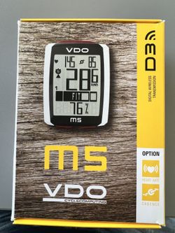 Cyklocomputer VDO M5 D3 + komplet příslušenství