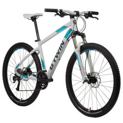 Prodám horské dámské kolo B’Twin Rockrider 540 W, rám S, kola 27.5, jako nové, najeto max 1000 km