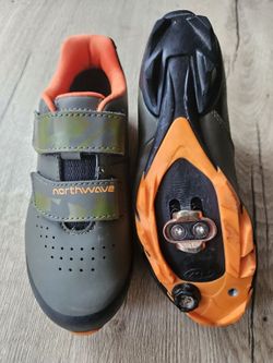 Dětské tretry Northwave Origin Junior - forest/orange / 34