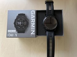 Garmin Fenix 7X Sapphire Solar, Titan Black / Black Silicone Band TOPO V4 ZÁRUKA 02/2024