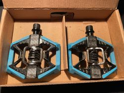 Jednostranně nášlapné pedály Crankbrothers Double Shot 2 - Blue