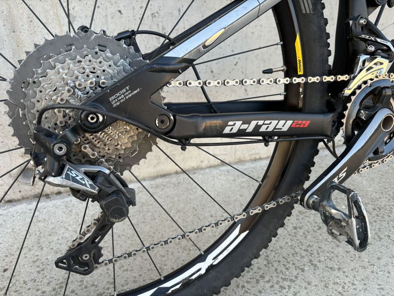 Predám celoodpružený MTB Author A-Ray so záručným listom (Shimano SLX, Mavix, …) + náhradné diely