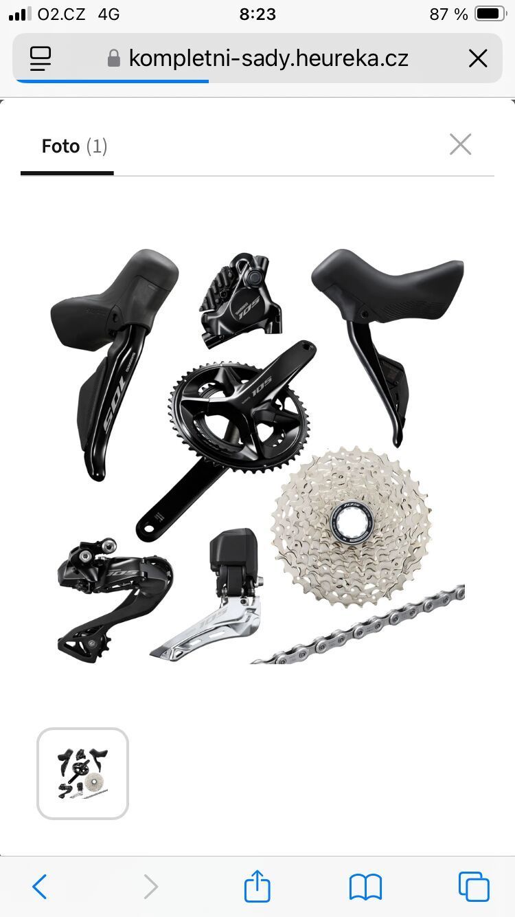 Sada shimano 105 di2 7170 12 speed komplet kliky ultegra