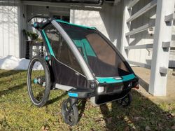 THULE CHARIOT LITE dětský dvojmístný multifunkční sportovní vozík za kolo zelená agave