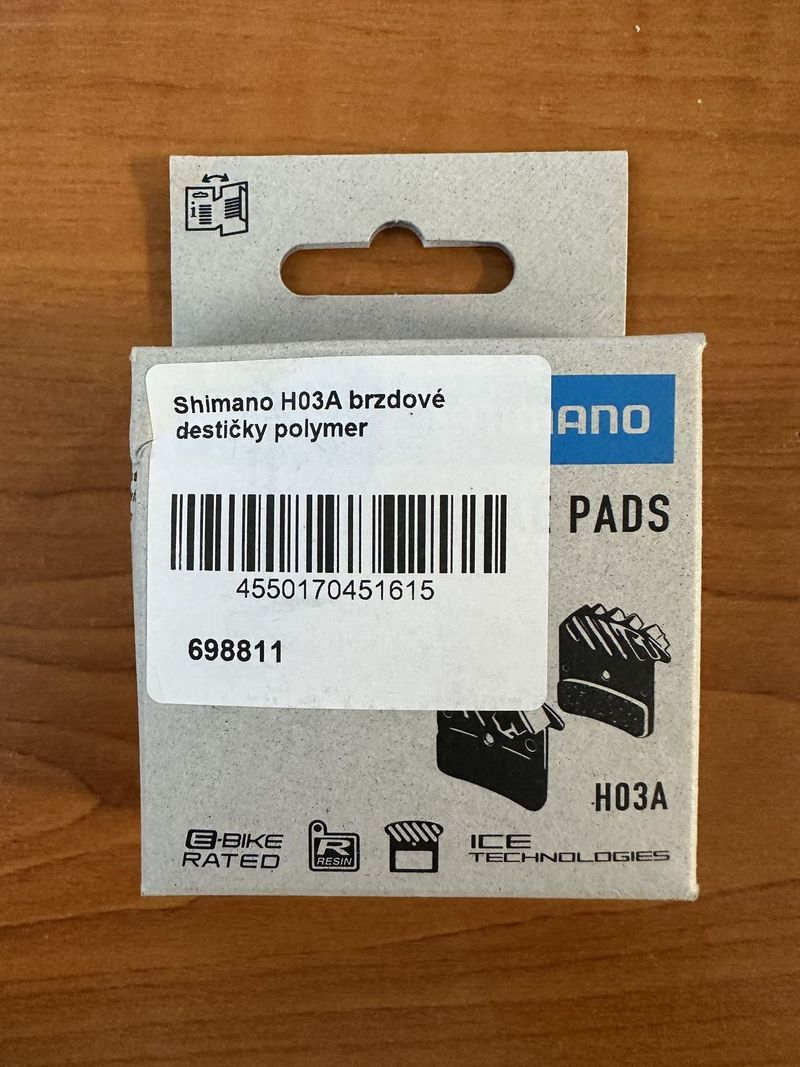 Nové brzdové destičky Shimano H03A Polymer