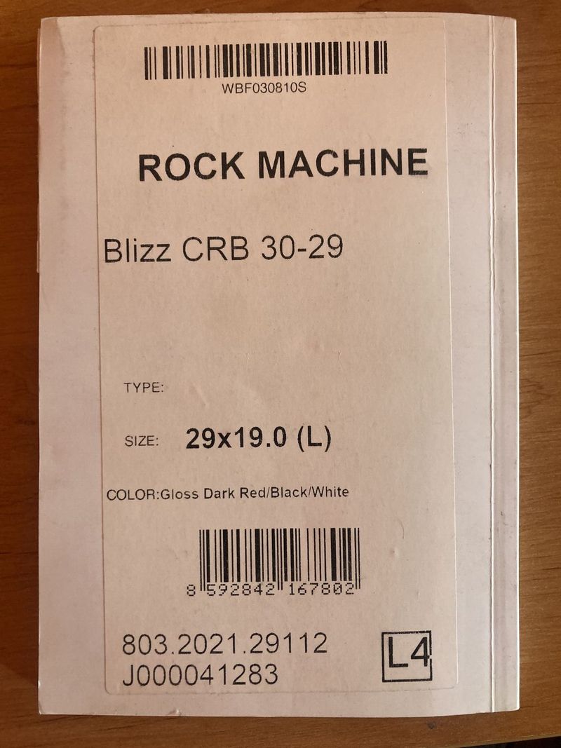 Horské kolo Rock Machine BLIZZ CRB 30-29
