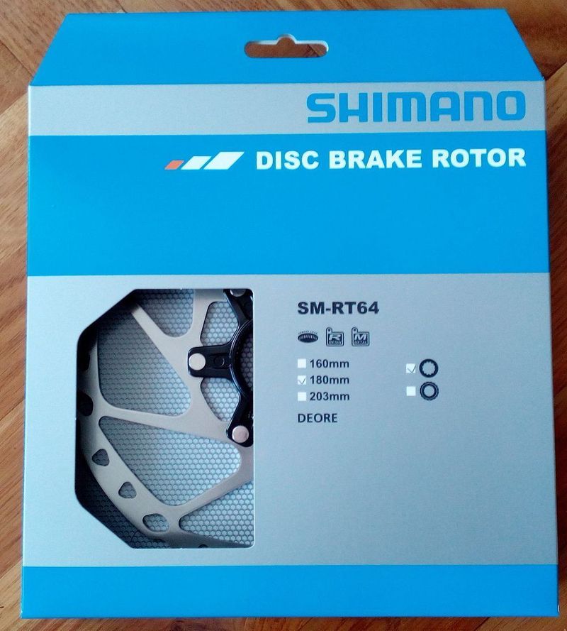 Brzdový kotouč Shimano Deore SM-RT54 180mm a třmen hydraulické kotouč. brzdy BR-MT410 - nepoužité