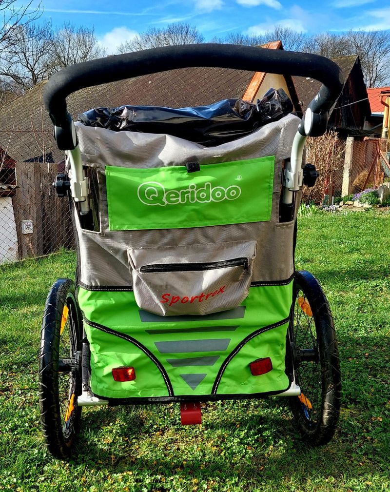 Jednomístný odpružený dětský vozík za kolo Qeridoo Sportrex 