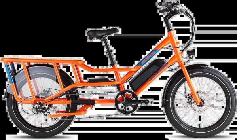 Oranžové nákladní (cargo) elektrokolo Radwagon 4