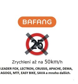 zvýšení rychlosti až na 50km/h elektrokola s Bafang motory (LEADER FOX, CRUSSIS, APACHE a další)