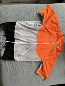 Cyklistický dres POC Essential Road Light Jersey - Granite Grey/Zink Orange