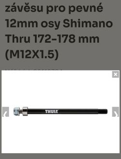 Koupím adaptér závěsu pro pevné 12mm osy Shimano Thru 172-178 mm (M12X1.5)