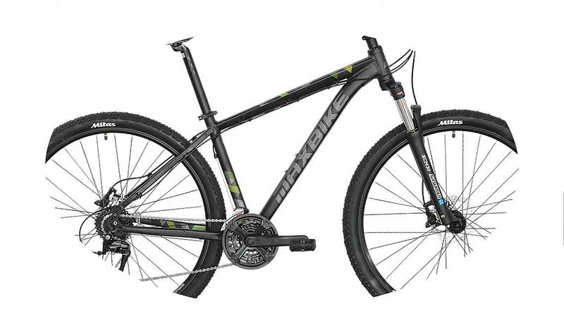 Maxbike Eleven 29 1x11 2024 šedý mat+zelená 