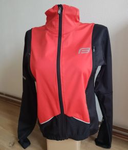 Červeno-černá cyklistická bunda FORCE vel. M
