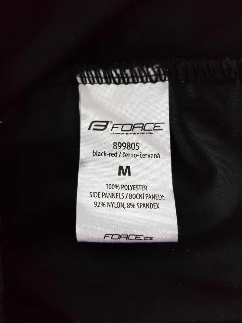 Červeno-černá cyklistická bunda FORCE vel. M