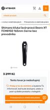 Nové E-bike kľuky Shimano XT Steps Fc-M8150 160mm