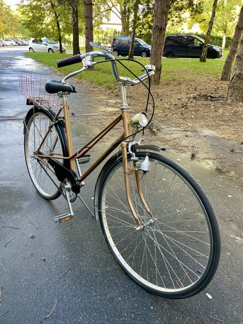 Bronzové retro dámské městské kolo – stylový originál Le Bikes