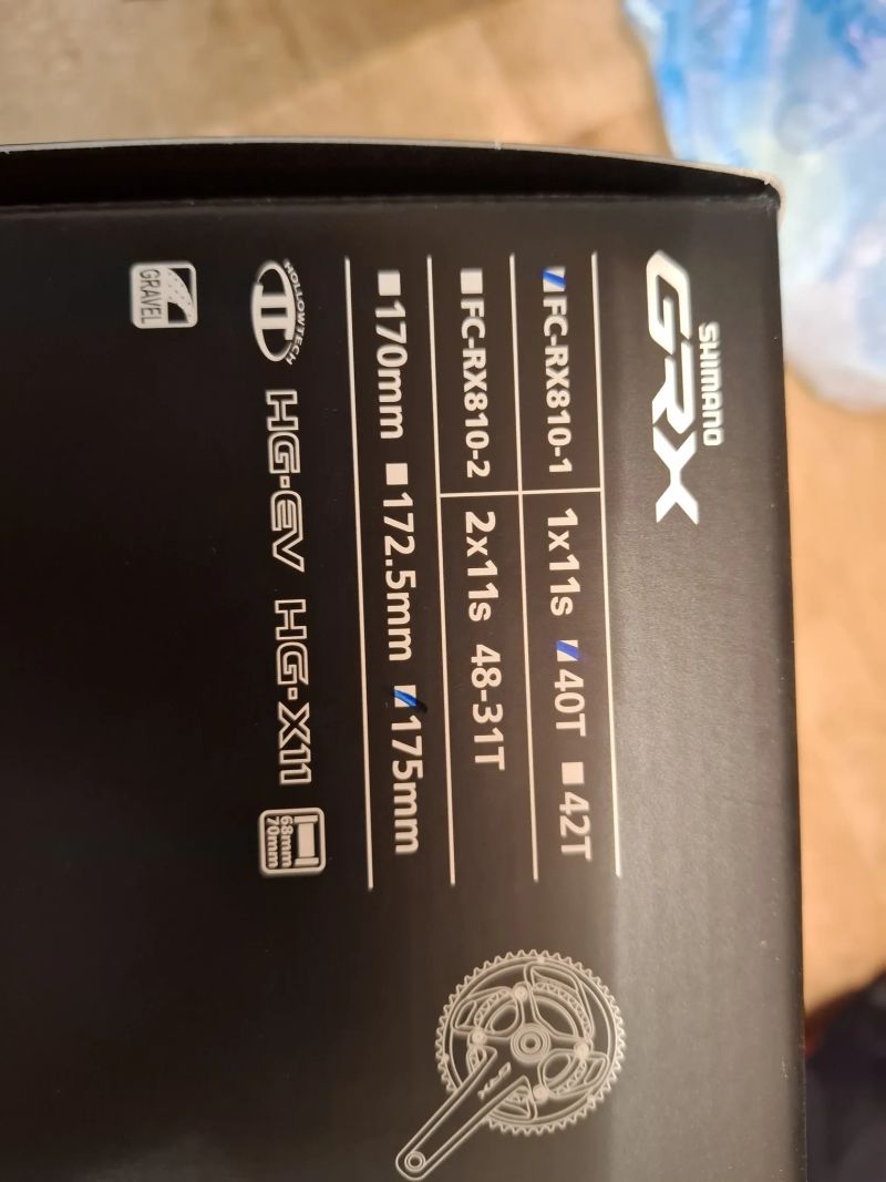 Kliky Shimano GRX FC-RX810 175 mm